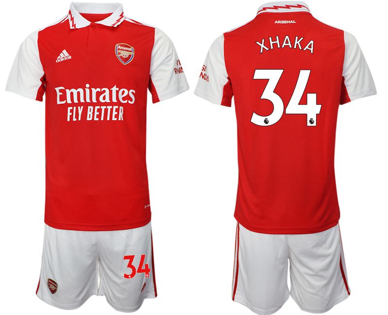 Men 2022-2023 Club Arsenal home red #34 Soccer Jersey->customized soccer jersey->Custom Jersey